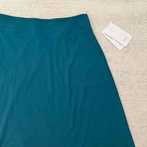 Athleta Cosmic Skirt Womens 1X Blue EuroLuxe Fabric Power Of She Pockets NWT - Picture 8 of 8